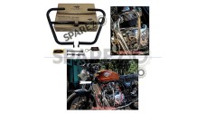 Royal Enfield GT and Interceptor 650cc Red Rooster Atlas Crash Guard Black - SPAREZO
